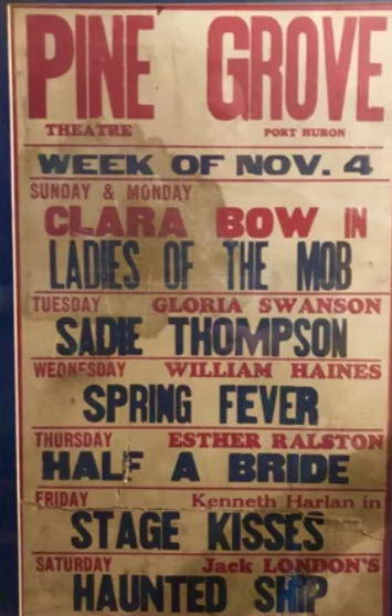Pine Grove Theatre - Old Poster From Bob Davis Collection (newer photo)
